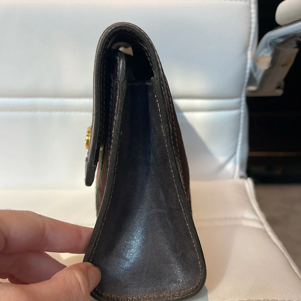 Vintage Gucci Brown Suede Clutch - Picture 3 of 8